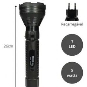 Lanterna Original Line SL0067 5w Bivolt 1 Led Recarregável